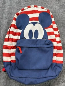 Disney Mickey Mouse Americana Striped Backpack American Flag Patriotic - Picture 1 of 6