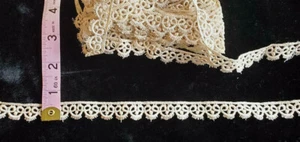 Vintage/Antique Beige Cotton Trim Lace 5 1/2 Yards - Picture 1 of 1