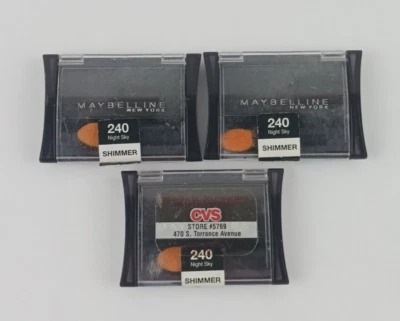 3 PACOTES MAYBELLINE ACABAMENTO CINTILANTE EYE SAHDOW 240 CÉU NOTURNO - Imagem 1 de 4