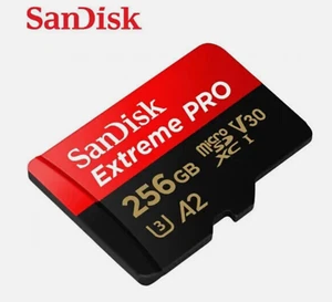 SanDisk Extreme PRO 256GB Micro SD Card And Adaptor Brand New And Sealed - Photo 1 sur 3