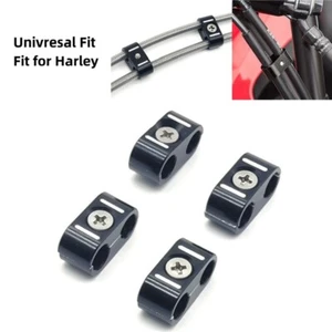 4X Throttle Brake Clutch Cable Wire Line Clips Holder Clamp For Harley Sportster - Picture 1 of 11