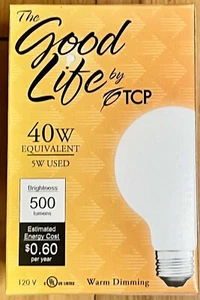 10 New TCP FG25D60GL1 LED G25 Globe Lamp Medium Base Bulb 2700K-1800K Dimming - Picture 1 of 4