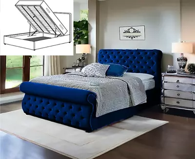 Handcrafted Swan Sleigh Bed: With or Without Mattress Available in ALL Sizes: UK - Image 1 of 4
