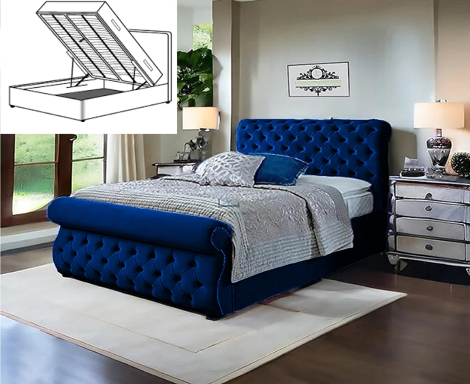 Handcrafted Swan Sleigh Bed: With or Without Mattress Available in ALL Sizes: UK - Image 1 of 4