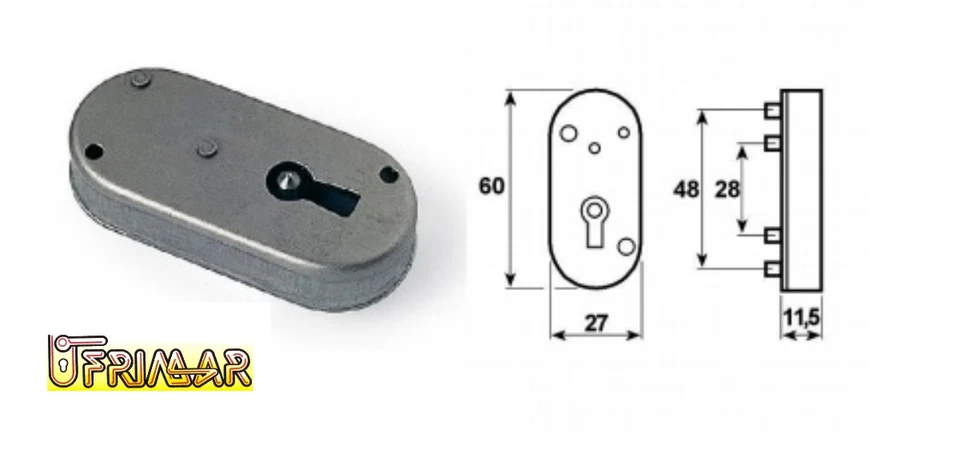 MERONI CAS SERRATURA PER ARMADIO A STRINGA CAS 333 SERRATURA OVALE MOBILI ANTICHI mm60x27