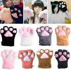 Kids Girls Cat Claw Paw Soft Plush Gloves Mittens Party Fancy Dress Accessories