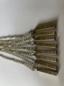 BTS Stainless Steel Pendant Bar Chain - Bild 1 von 14