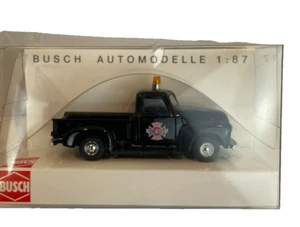 New Vintage HO Scale Busch Fire Dept. Chevrolet Pick-up #48210: 1:87 - Picture 1 of 5