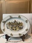 Bone China England Serving Tray Gold Edge Country Home Town