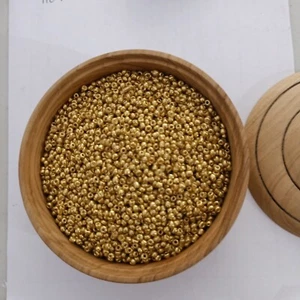 500pcs tiny 2mm Gold Metallic Glass Seed Beads 12/0 AUS Free Postage G - Picture 1 of 3
