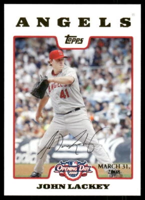 2008 Topps Opening Day #45 John Lackey Gold #/2199 - Image 1 of 2