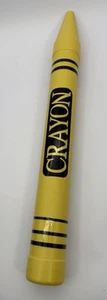 Crayola Yellow Crayon Piggy Bank 23" w/ Stopper Vintage - Picture 1 of 5