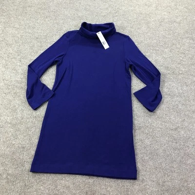Theory Sweater Dress Womens Large Dark Tanzanite Andera Fanning Wool Blend USA - Image 1 of 4
