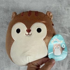 Squishmallows Sawyer das Eichhörnchen Plüschtier 7 Zoll neu mit Etikett glitzernd - Bild 1 von 5