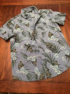 Star Wars Chewbacca Camicia Hawaiana Uomo S Blu Floreale Aloha Bottoni Disney - Foto 1 di 3