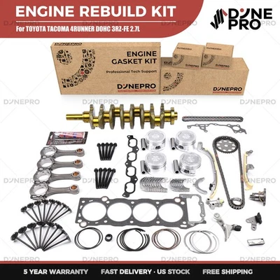 Overhaul Engine Rebuild Kit Crankshaft Rods For 98-04 Toyota Tacoma 3RZ-FE 2.7L - Image 1 of 4