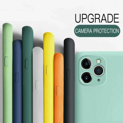 Back Phone Cover For iPhone 15 14 13 12 11 Pro Max XR XS X Liquid Silicone Case - Image 1 of 4