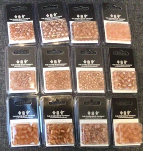 Mixed Apricot/Peach Shiny & Matt Glass Beads For Jewellery Making & All Crafts - Picture 1 of 4