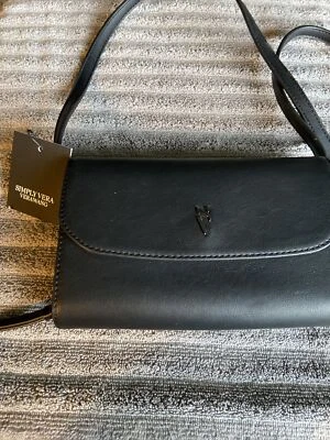 Bandolera organizadora Simply Vera bolso de hombro cartera imitación cuero negro Foto 1 de 4