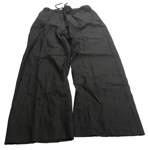 Zara Women's Black Drawstring Straight Leg Pants Large - Picture 1 of 3