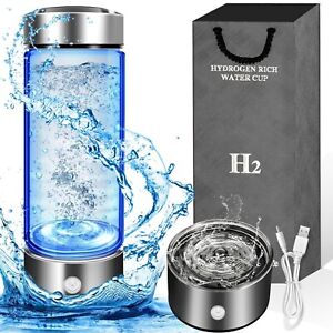 Hydrogen Water Bottle, Portable Electrolytic Water Glass, Hydrogen Water Ioniser