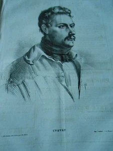 Litho 1835 - Porträt von Herrn Grevat Victor geboren in Pontarlier Doubs - Bild 1 von 1