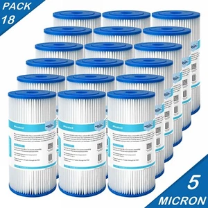 Paquete de 18 filtros de agua de sedimentos plisados para toda la casa de 10""x4,5"" para azul grande 5 micras - Imagen 1 de 16