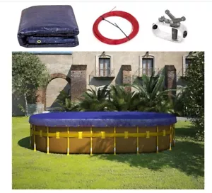 Lona cubierta de piscina de invierno azul ovalada premium Amgo 12' x 24' - Imagen 1 de 6