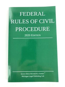 Federal Rules of Civil Procedure 2020 Edition, Michigan Legal Publishing ~STSI - Picture 1 of 2
