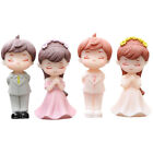  2 Pairs Couple Doll Ornaments Pvc Bride Dining Room Table Decor Girl Gift