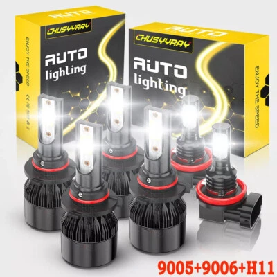 6x LED faro de niebla Hi Low para for 2006-2014 Volvo VNL VNM 630 670 730 780 - Image 1 of 4