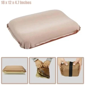 Lightweight Self Inflatable Ergonomic Travel Camp Pillow For Hiking Backpacking - Picture 1 of 6
