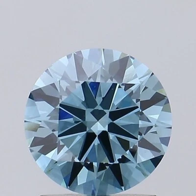 Round 1.20 Cts Fancy Vivid Blue VS1 IGI Certified Lab Grown CVD Diamond - Image 1 of 4