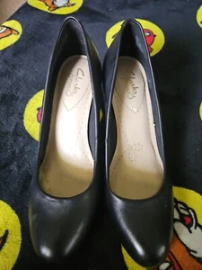 CLARKS SOMERSET Nuevo Zapato de Corte Carlita Cove de Cuero Negro Tacón Alto US6m - Imagen 1 de 9