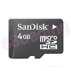 Carte micro SD San Disk neuve 4 Go capacité de mémoire POUR TÉLÉPHONE MOBILE LENOVO + TABLETTE