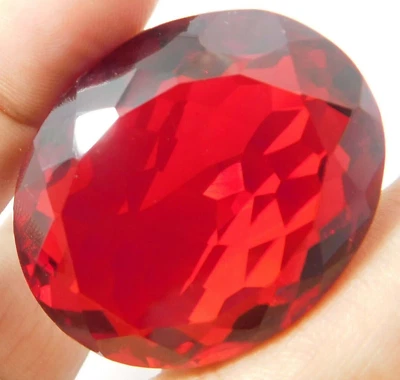 AAA+ 199.30 CT LARGE RED TOPAZ OVAL CUT LOOSE GEMSTONE BIRTHDAY FOR GIFT/HER - Image 1 of 4