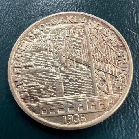 1936-S San Francisco-Oakland Bay Bridge (AU/UNC) Commemorative Half Dollar Cover