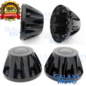 11-16 GMC Sierra DUALLY Model BLACK 17" 2x REAR set Wheel Center Hub Cap Cover - Picture 1 of 1