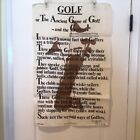 ULSTER Irish Linen Tea Towel Golf Ancient Game of Goff Made in Ireland 