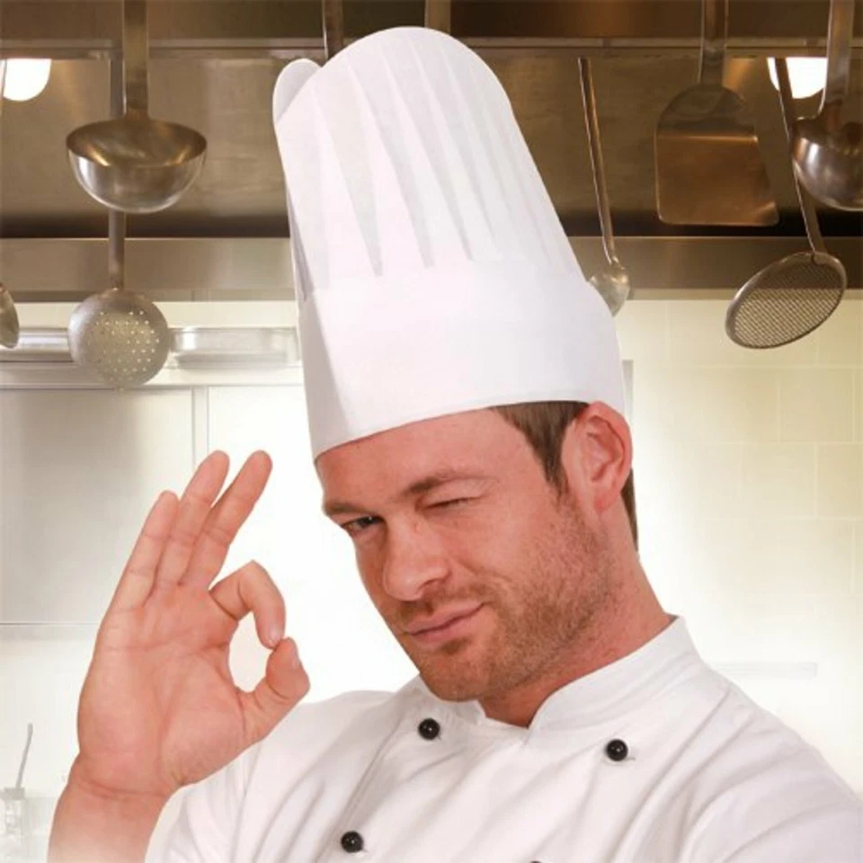 TAMLED Kochmütze Excellent 10 Stück Kochhut Kochbekleidung Bistromütze Bistrohut