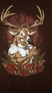 DON'T BUCK WITH ME Ultimate Sportsman Big Game Hunter Long Sleeve T-Shirt Brown - Picture 1 of 5