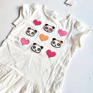Gymboree Girls sz 7 Panda Academy Tic Tac Toe Bear Tunic Shirt NWT Ruffle Hem - Picture 1 of 4