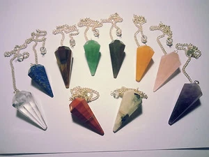 Gemstone pendulum amethyst mountain crystal Aventurine and much more gem pendulum - Picture 1 of 67