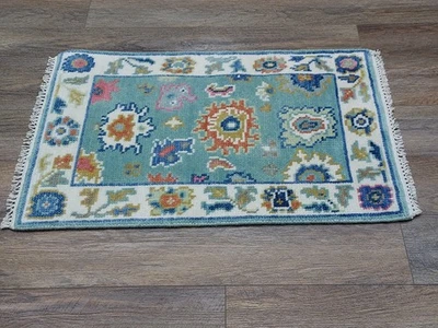 Alfombra Bohemia Oushak, Alfombra Turca Oushak, Alfombra Contemporánea Hecha a Mano, 2x3 Pies Foto 1 de 4
