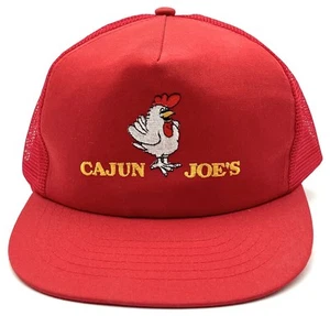 Vintage Cajun Joe’s Red Trucker Hat Chicken Logo Mesh Snapback Cap - Picture 1 of 10