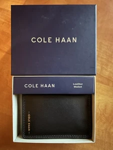 Cole Haan Genuine Leather Card Wallet Black (NWOT) - Picture 1 of 4