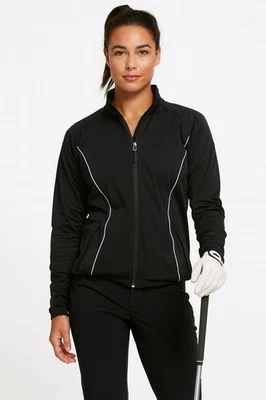 Chaqueta cortavientos Sunice Tornado para mujer negra con cremallera completa talla L Foto 1 de 4