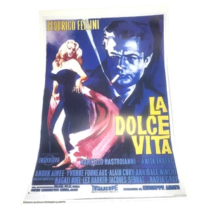 La Dolce Vita 1960 Movie Poster Fellini Unframed Film Art Reproduction. - Picture 1 of 6