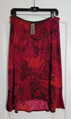 Falda Midi Chico's Travelers Talla 3/XL Slinky Floral Boho Elefante Pull On Nueva con Etiquetas Foto 1 de 4