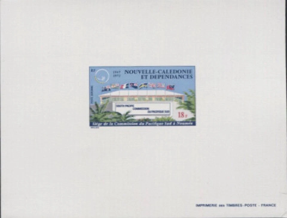 New Caledonia #YTPA128 EPL Proof 1972 South Pacific Commission Flags Palms [C87] - Image 1 of 1